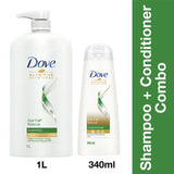 Dove Hair Fall Rescue Shampoo 1Ltr and Dove Hair Fall Rescue Conditioner 340ml (Combo Pack)