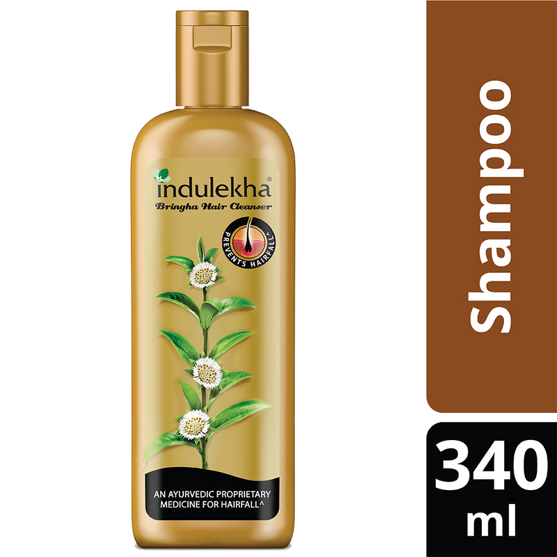 Indulekha Bringha Shampoo, Proprietary Ayurvedic Medicine for Hairfall, 340ml