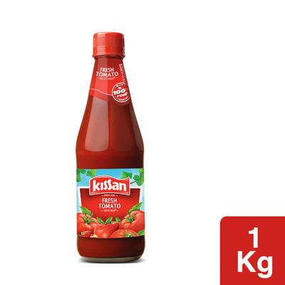 Kissan Fresh Tomato Ketchup 1KG Glass Bottle and Kissan Jam Mix Fruit Jar 500g (Combo Pack)