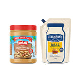 Kissan Peanut Butter Crunchy 920 g and Hellmann’s Real Eggless Mayonnaise 800 g (Combo Pack)