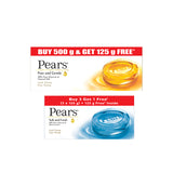Pears Soft & Fresh Bathing Bar with 98% Pure Glycerine & Mint Extracts - For Fresh Glow (125g x 4) AND Pears Moisturising Bathing Bar Soap with Glycerine Pure & Gentle - For Golden Glow - (125g x 5)