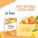 St Ives Vitamin C & Orange scrub soap| Exfoliating soap with Walnut |Made with 100% Natural Extracts|for Natural Glowing skin|PETA approved|Cruelty free