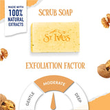 St Ives Vitamin C & Orange scrub soap| Exfoliating soap with Walnut |Made with 100% Natural Extracts|for Natural Glowing skin|PETA approved|Cruelty free