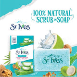 St Ives Vitamin C & Orange scrub soap exfoliating soap with Walnut and St Ives Coconut Water & Aloe Vera scrub soap exfoliating soap with Walnut & Coconut|Made with 100% Natural Extracts