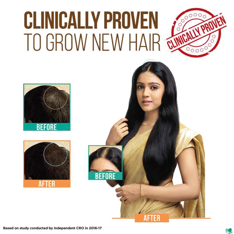 Indulekha Bringha Oil, Clinically Proven to Grow New Hair, Reduces Hairfall, 100% Ayurvedic Oil, 50ml