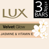 Lux Flaw-less Glow Bathing Soap infused with Vitamin C & E | For Superior Glow | 150g x 3