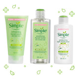 Simple Kind to Skin Refreshing Facial Wash, Soothing Facial Toner & Hydrating Light Moisturiser Combo - (150ml +200ml +125ml)