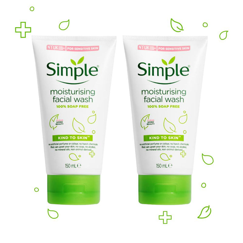 Simple Kind to Skin Moisturising Facial Wash Combo (Pack of 2) - (150ml +150ml)