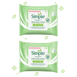 Simple Kind to Skin Cleansing Facial Wipes Combo (Pack of 2) - (25 Wipes +25 Wipes)
