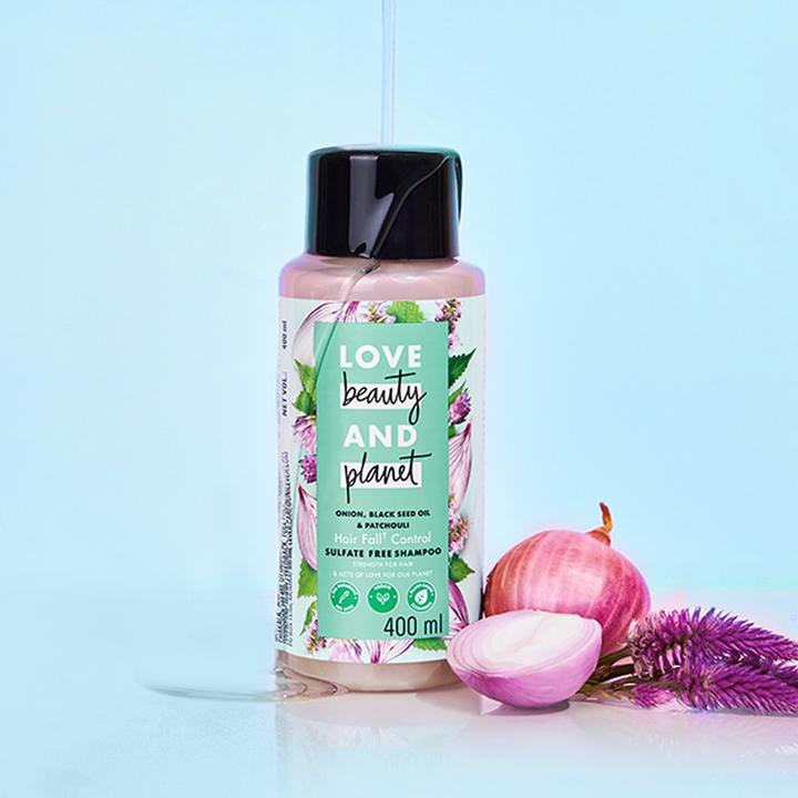 Love Beauty And Planet Onion, Blackseed & Patchouli Hairfall Control Sulfate Free Shampoo, 400ml