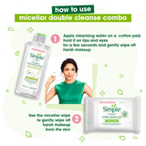 Simple Kind to Skin Micellar Cleansing Water & Micellar Cleansing Wipes Combo - (200ml + 25 Wipes)